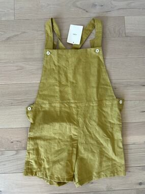 Mabo Linen Short Overalls | Size 8/9